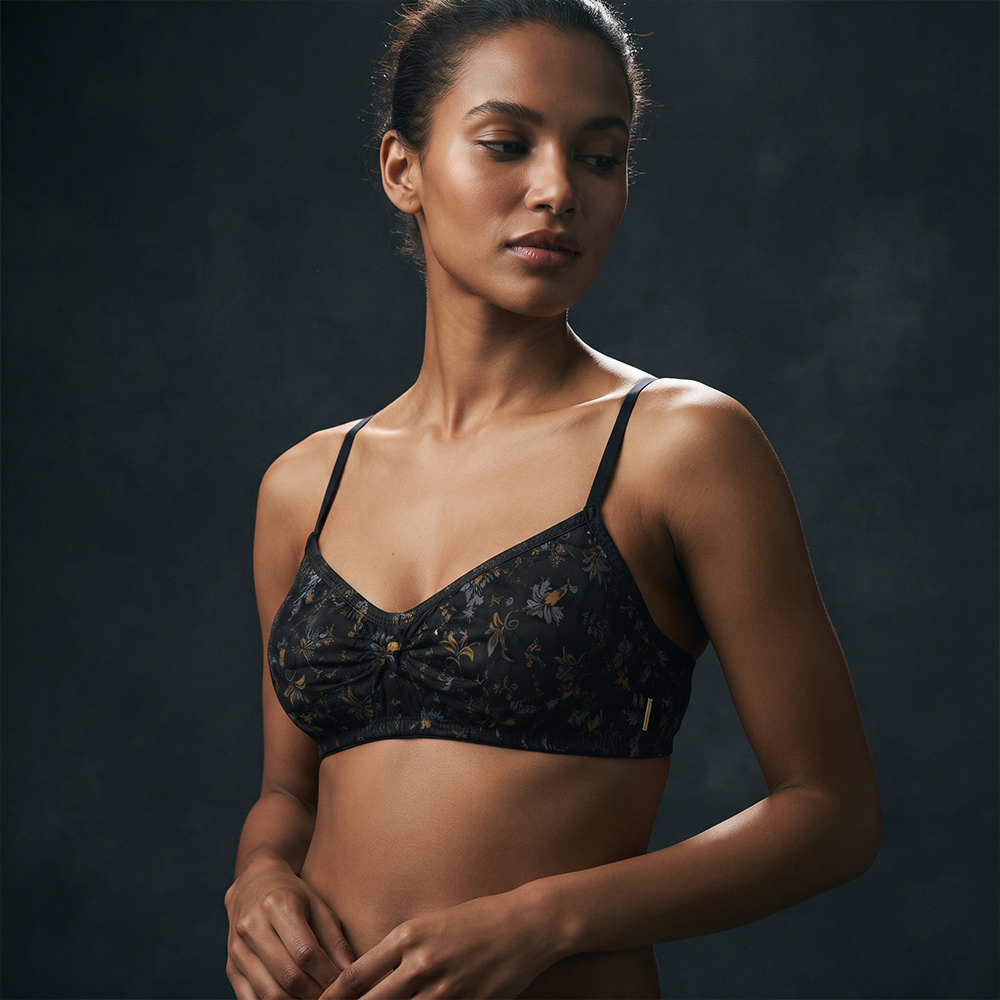 Premium Floral Cotton Non-Padded Bra