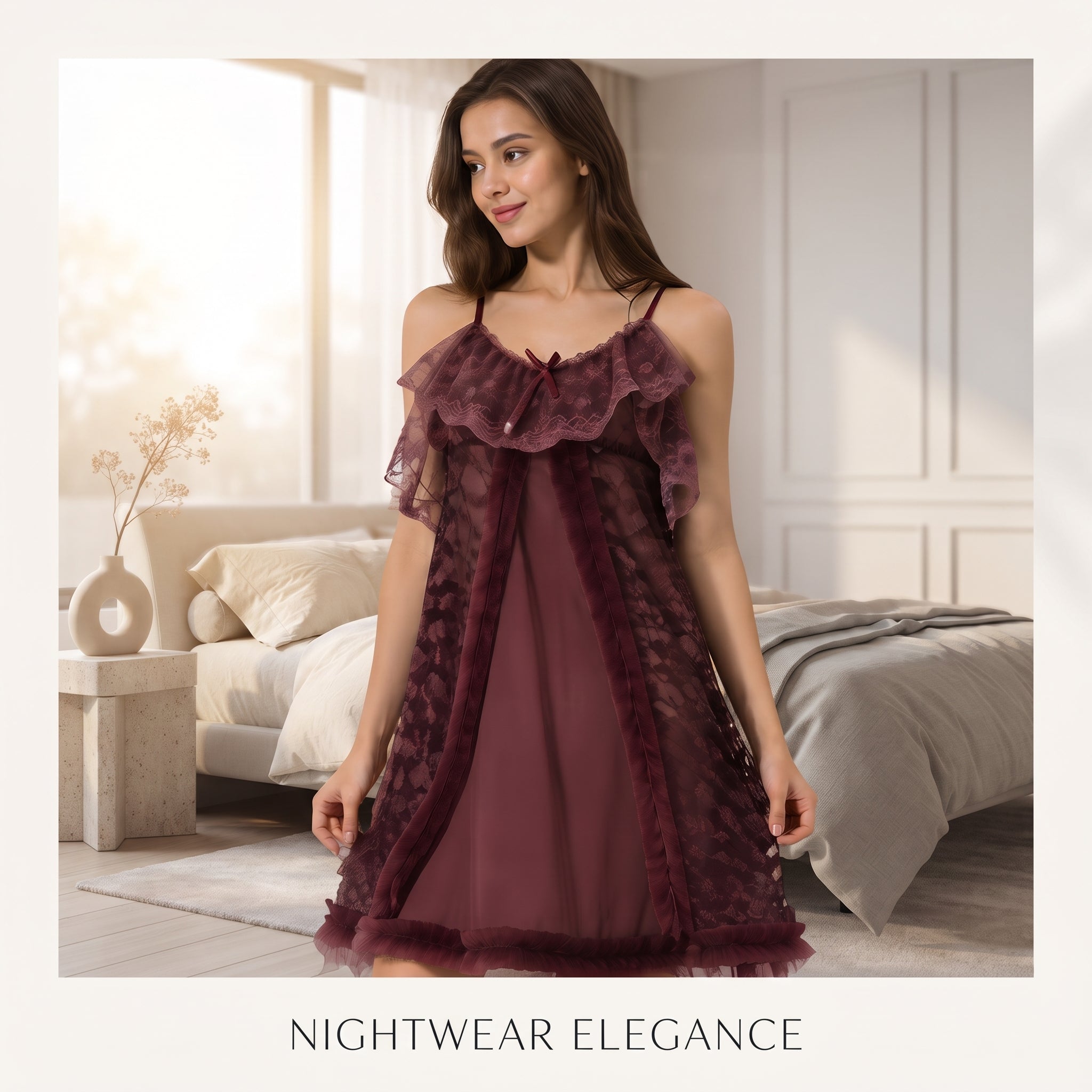 Elegant Lace Nightwear Set